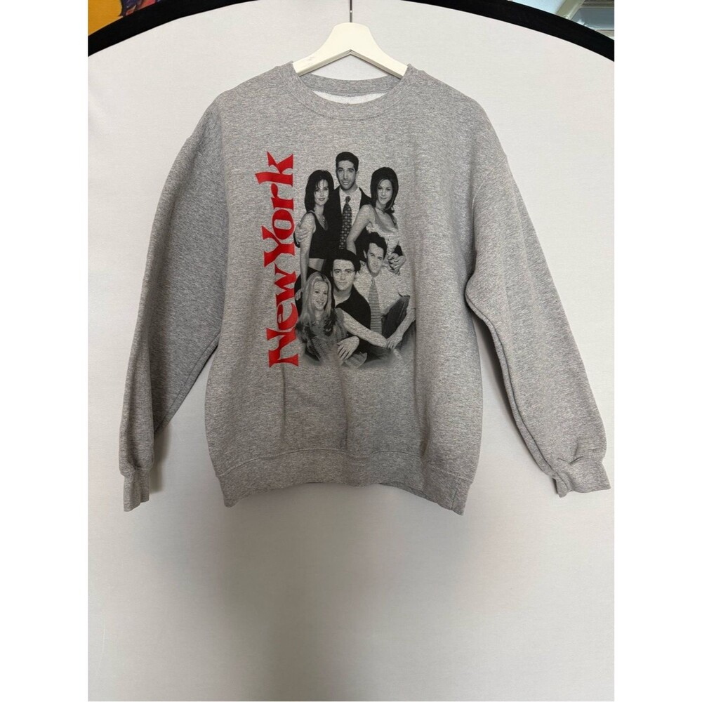Friends TV Show Sweatshirt New York Graphic Crewneck Grey Size M